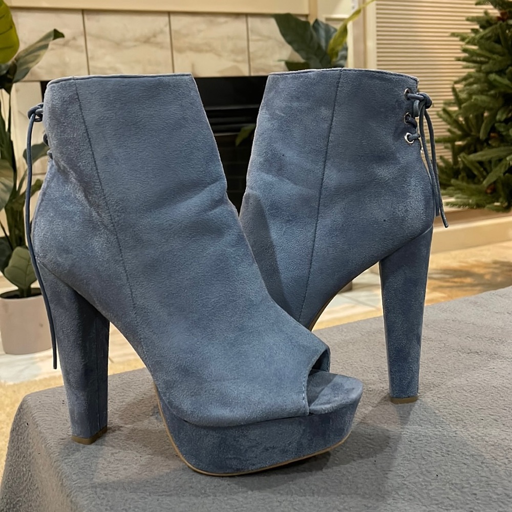 Light Blue Bootie worn once size 9 from Miss Lola